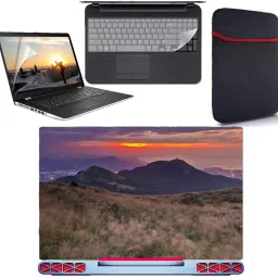SDM nature wallpaper 4 in 1 combo pack with laptop skin sticker decal, laptop sleeve pouch, key guard, Screen protector all are laptop 15.6 inch Combo Set vinyl Laptop Decal 15.6 Combo Set 156 Combo Set-image-92