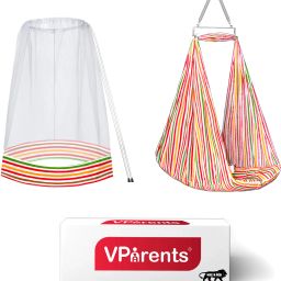 Neonate Baby Swing Cradle with Mosquito Net and Spring-11