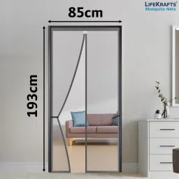 Polyester Adults Washable Auto-Closing Magnetic Door Mosquito Net-image-5