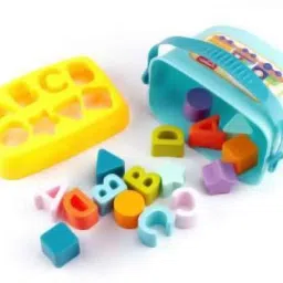 hkc house Baby's First Alphabet & Block Shape Sorting Blocks Learning, Educational And Mind Activity Game Toys with 16 Alphabet & Shape Blocks Toys Kids & Baby Girl-Boy (Multicolor) image 2