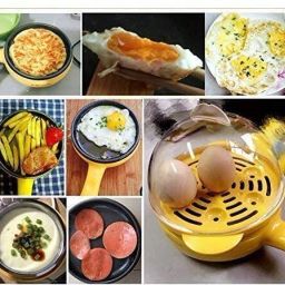 mb creation 2 in 1 Electric Egg Boiling Steamer Egg Frying Pan Multi-Function Egg Boiler Egg Cooker image 4