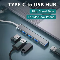 A1 Galaxy 4-in-1 USB C Adapter with 4 USB 3.0 Ports, USB Type C to USB 3.0 Adapter USB Hub image 3