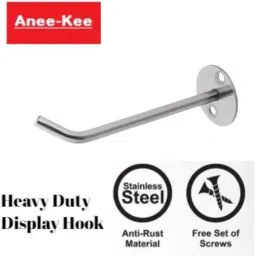 anne-kee 6 Inch Wall Mount Display Hook Cloths Display Hanging Hooks For Mobile Shop Hook Rail 10 image 4