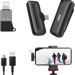 MK-14 Wireless Mic with 3 Level Noise Cancellation, BIS Approved (Type C/ iOS) Microphone-picture-1