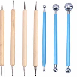 ikis Moulding Tools Set Cake Ceramic Dot Painting Tool Clay Pottery Modeling Kit 9pcs-picture-5