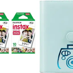 FUJIFILM Instax Mini 10x2 Sheets Instant Film with Ice Blue Album 96 Sheets Film Roll-picture-16