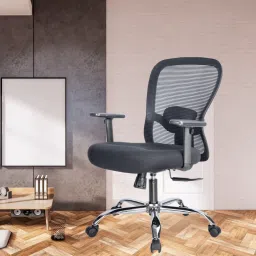 Furniture Lelo Medium Back Office Chair/Computer Chair/Revolving Chair for Work Nylon Office Executive Chair-image-49