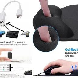 ANJO USB Keyboard-LED Mouse-Wrist Support Pad-3.0 Hub-3in1 Cleaner-OTG C&Micro-Ext. Combo Set image 4