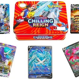 Pokemon Sword & Shield-Chilling Reign, Playing Cards Game with Booster Packs Totally Surprising Cards Game in Attractive Metal Tin Box for All Age 2022 edition-27