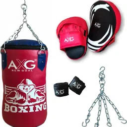 Boxing Set (Unfilled Punching Bag 2.5 ft, Hand Wraps and 1 Pair Of Focus Pad) Boxing Kit-image-53