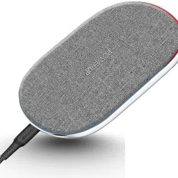powerup stay charged 15W High Speed Dual Coil Fast Wireless Charger Pad for All Qi-Enabled Devices High-Speed Dual Coil - Grey Charging Pad-picture-24