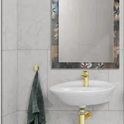 Glass Wash Basin Mirror Rectangular Bathroom Glass Dressing Mirror (15X 18)(6) Bathroom Mirror-image-85