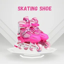 Skating Shoes Adjustable Size LED Wheels for Kids Boys Girls In-line Skates In-line Skates - Size FreeUK-image-59