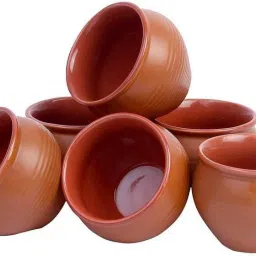 Pack of 6 Ceramic Handmade Ceramic Kullhad Cup Set, 140 ml, Set of 6, Earthen Brown,Chirstmas Gifts & Health Benefits.Original Handmade Ceramic Traditional Tea/Coffee Cups Set of 6, ceramic Best Quality-image-41