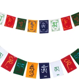 Tibetian Buddhist Prayer Flags for Car and Bike (Combo Pack) Rectangle Car Window Flag-image-45