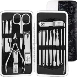 Manicure 16 in 1 Professional Stainless Steel Nail Grooming Kit-image-64