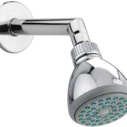 Oval ABS Bend Shower and 7" Inch SS Arm with Wall Flange - Set of 1 Handheld-image-67