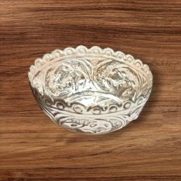 Silver Plated Decorative Bowl German Silver Plated Nakshi Decorative Bowl Special Pooja Items-image-71