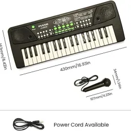 H350(37 Keys )Piano Toy with Microphone, USB Power Cable & Sound Recording Best Birthday Gift for Boys and Girls Musical Instruments Analog Portable Keyboard-19