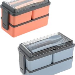 3 Section Lunch Box With 1 Spoon & 1 Fork 3 Containers Lunch Box Lunch Box 3 Containers Lunch Box-image-12
