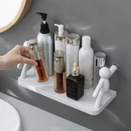 Self Adhesive Multi-Purpose Wall Hanging Humanoid floating Shelf 363 Shower Caddy Organizer-0