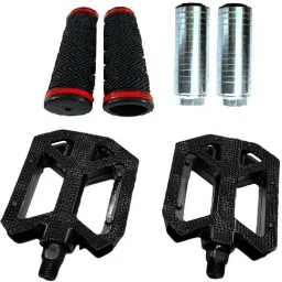 Pedal for 24T,26T.29T Cycles, Anti-Slip, 2 Pc Bright Foot Rest and Handle Grip Pedal-31