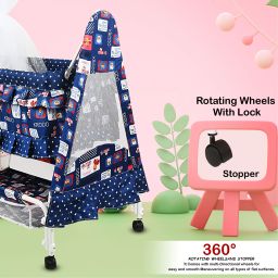 crew4 Cradle for baby boy and girls. Cradle With Swing And Mosquito Net . image 5