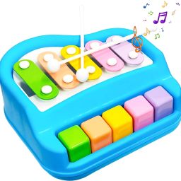2IN1 XYLOPHONE 5KEY MUSICAL TOY OR PIANO KIDS EDUCATIONAL TOY-image-7