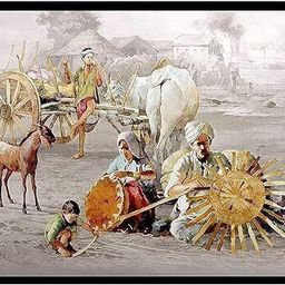 vastu vardan Village Scene Painting | Natural Paintings for Home & Office Décor NA 13 inch x 17 inch Painting-picture-9