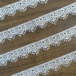 S-28 White Lace Border for Saree,Dress,Kurtis,Dupatta,Craft,Suit (9 Mtr) Lace Reel-picture-19