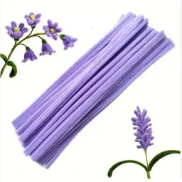100 Pcs Pipe Cleaner for Craft, Hobby, Fun, DIY Accessory Pastel Purple-11