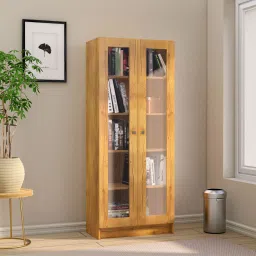 Wooden Book Shelf for Home, Living Room, Office, Multipurpose Rack, Engineered Wood Close Book Shelf-11