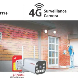 CP PLUS CP-V44G 4G Sim Card with 10400mAh (4 x 2600mAh) In Built Battery 4MP Bullet Security Camera image 2