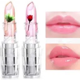 Waterproof Color Changing Flower Jelly Crystal Glossy Lipstick pack of 2-24