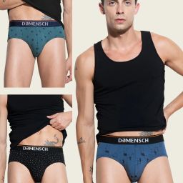 Pack of 3 Deo-Cotton Deodorizing V Shape Printed Men Brief-8
