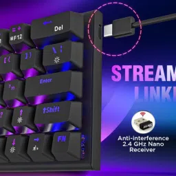 Intex Caliber Plus Mechanical Wireless Keyboard IT-WLKBM02 Wireless Laptop-size Desktop Keyboard Compatible with Desktop, Laptop, Mac image 4