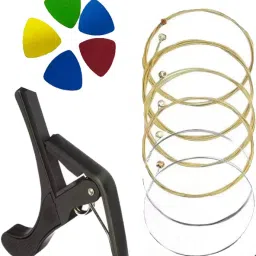 Acoustic KARUNA STRING WITH BLACK CAPO AND 5 PICKS MDLA6 Guitar String-96