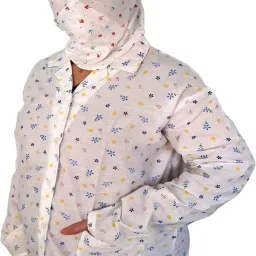 Kidska Cotton Sun Coat for Womens, Cotton Sun Coat for Girls, Size 32 Printed Women Wind Cheater-image-20