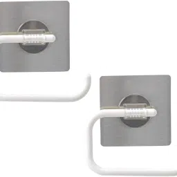 Magic Sticker Series Self Adhesive Kitchen/Bathroom Pack of 2 Plastic Toilet Paper Holder-14