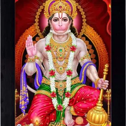 Hanuman ji-Photo Frame Black-10x14, Photo Size A4 12 inch Spritual-picture-26
