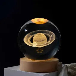 3D Saturn Crystal Ball LED Night Lamp Night Lamp-image-59