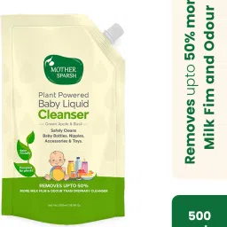 Natural Baby Liquid Cleanser (Powered by Plants) Cleanser for Baby Bottles, Nipples, Accessories and Toys, Refill Pack (500ml) Multi-Fragrance Liquid Detergent-1