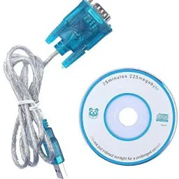 HexaGear USB to RS232 Serial PDA 9 pin DB9 Cable Converter USB Adapter used to connect monitor, laptop, computer (Blue) USB Adapter-16