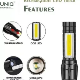 uniq shopee (Pack of 2) Mini Rechargeable Pocket Torch by Uniq Retail Torch image 2