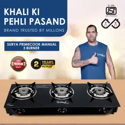 Surya Primecook Manual Cute Plain Glass Manual Gas Stove-image-19