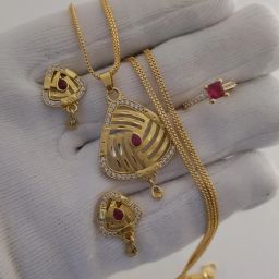 Brass Gold-plated Gold Jewel Set-image-46