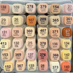 Alcohol Markers Dual Twin Tip Art Sketch Pens Marker 36 Colors Skin Tone-12