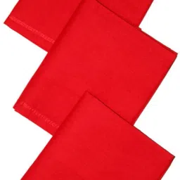 KETKAR Cotton Solid Handkerchief for Men and Boys Hanky Rumal Handkerchiefs 3 Pack Red ["Red"] Handkerchief-image-26