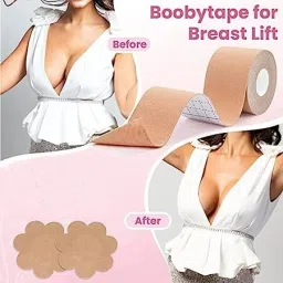 Women's Cotton Spandex Multipurpose Breast Lift Tape. Nursing Breast DN17 Nursing Breast Pad-image-56