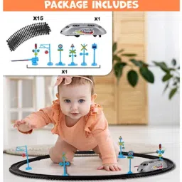 hornflow Train Toys Track Set for Kids High-Speed Battery Operated Bullet Train Set Game image 4